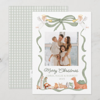 Tarjeta Festiva Christian Nativity Photo Greeting Christmas Card