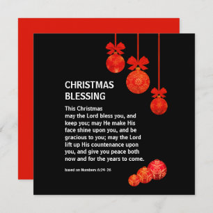 Tarjeta Festiva Christian PUEDE QUE JEHOVAH TE BENDIGA Navidades