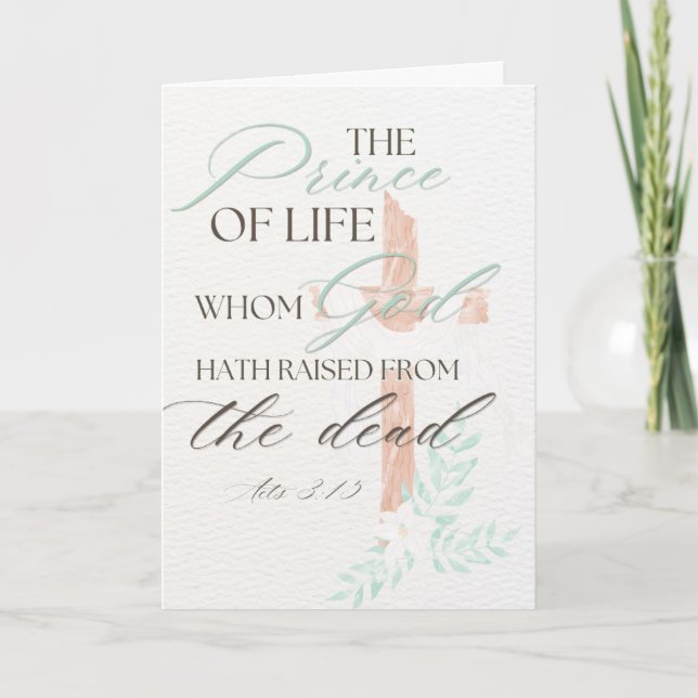 Tarjeta Festiva Christian Scripture Easter Card (Anverso)