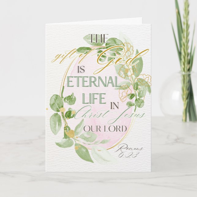 Tarjeta Festiva Christian Scripture Easter Card (Anverso)