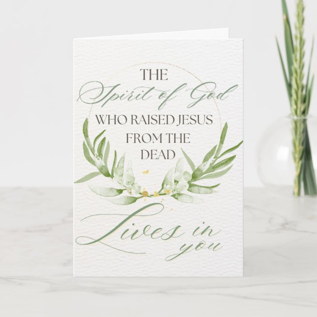 Tarjeta Festiva Christian Scripture Easter Card (Anverso)