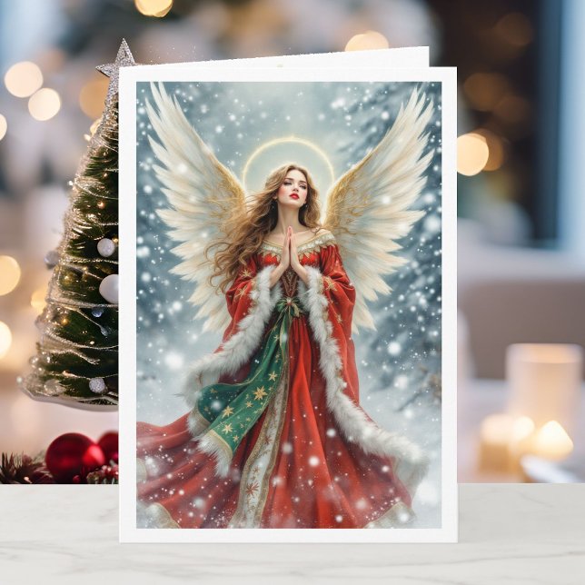 Tarjeta Festiva Christmas Angel Good News & Great Joy Greeting (Subido por el creador)