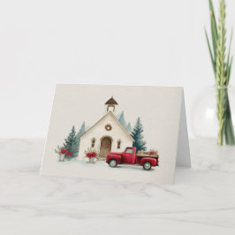 Tarjeta Festiva Christmas at the Chapel