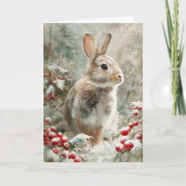 Tarjeta Festiva Christmas Bunny