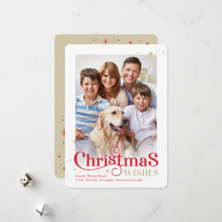 Tarjeta Festiva CHRISTMAS calligraphy stylish festive modern photo