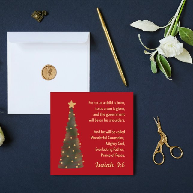 Tarjeta Festiva Christmas Card: a Son is given to us (Subido por el creador)