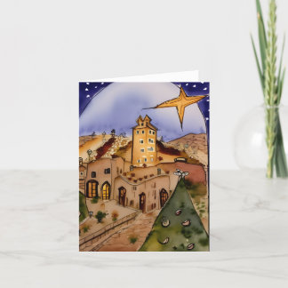 Tarjeta Festiva Christmas Card Best Wishes Bethlehem 