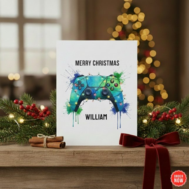 Tarjeta Festiva Christmas Card for Gamers Customised Gaming (Subido por el creador)