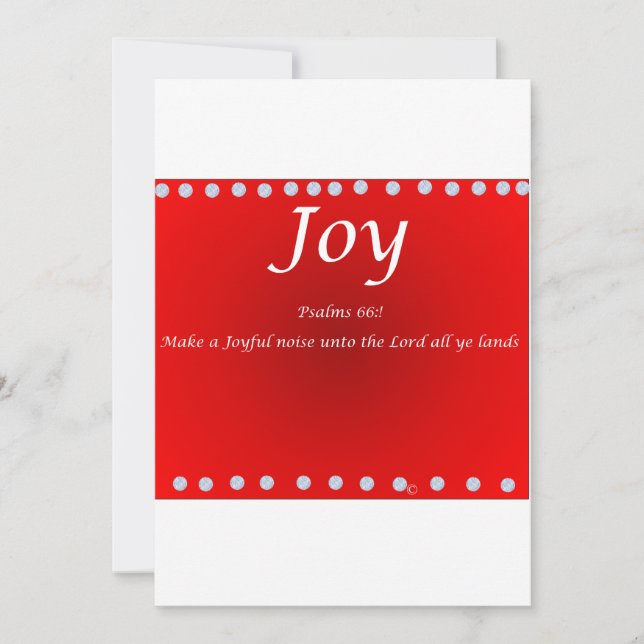 Tarjeta Festiva Christmas card -Joy (Anverso)