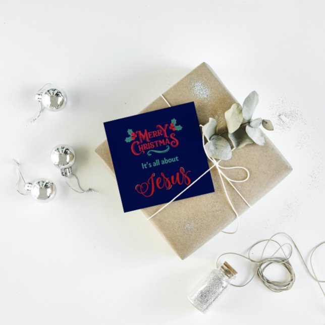 Tarjeta Festiva Christmas Card: Merry Christmas is about Jesus (Subido por el creador)