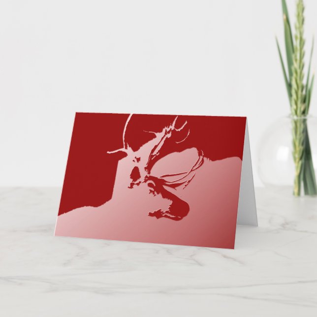 Tarjeta Festiva Christmas card: Norwegian Reindeer (Anverso)