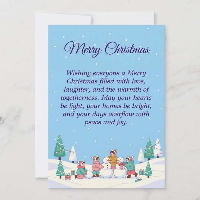 Tarjeta Festiva Christmas Cheer for All (Anverso)