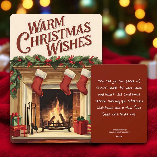 Tarjeta Festiva Christmas Christian Personalized Vintage Card (Subido por el creador)