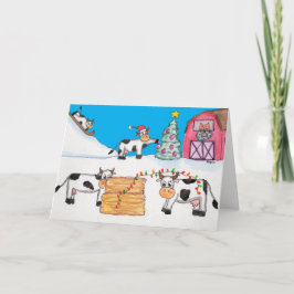 Tarjeta Festiva Christmas Cows