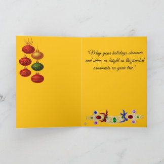 Tarjeta Festiva Christmas Decorative Card