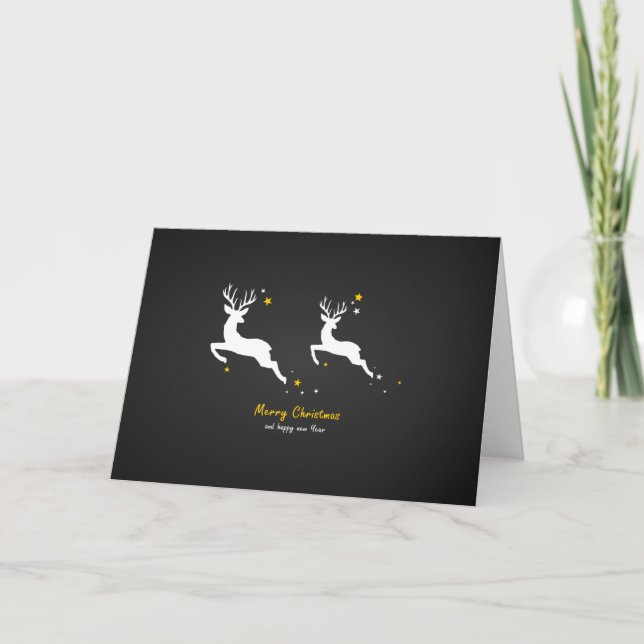 Tarjeta Festiva Christmas Deers (Anverso)