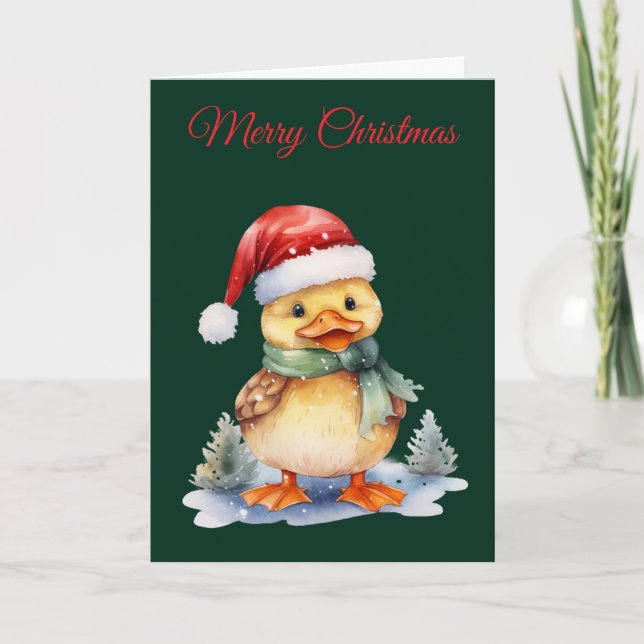 Tarjeta Festiva Christmas Duck (Anverso)