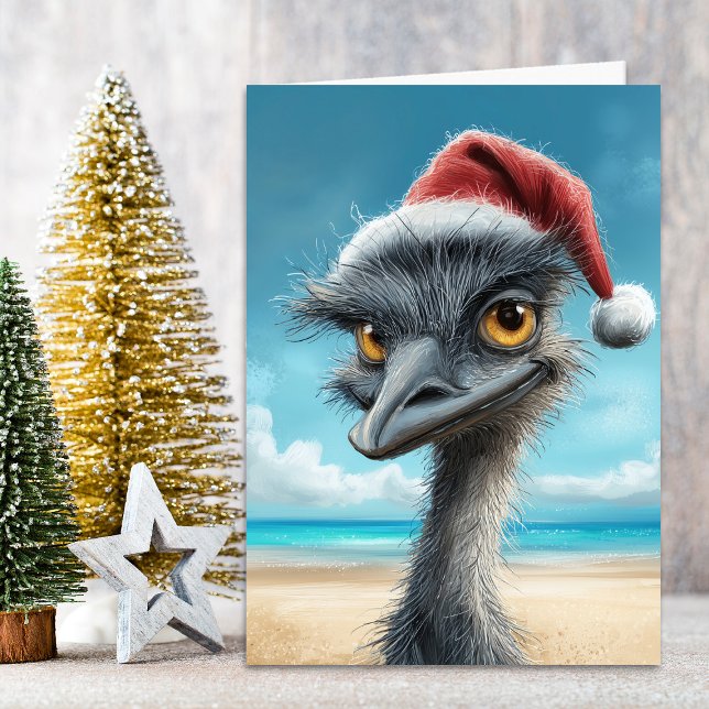 Tarjeta Festiva Christmas Emu (Subido por el creador)