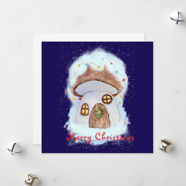 Tarjeta Festiva Christmas fairy house (Anverso/Reverso In Situ)