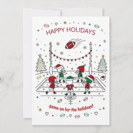 Tarjeta Festiva Christmas football Ball Santa Hat Greeting Cards