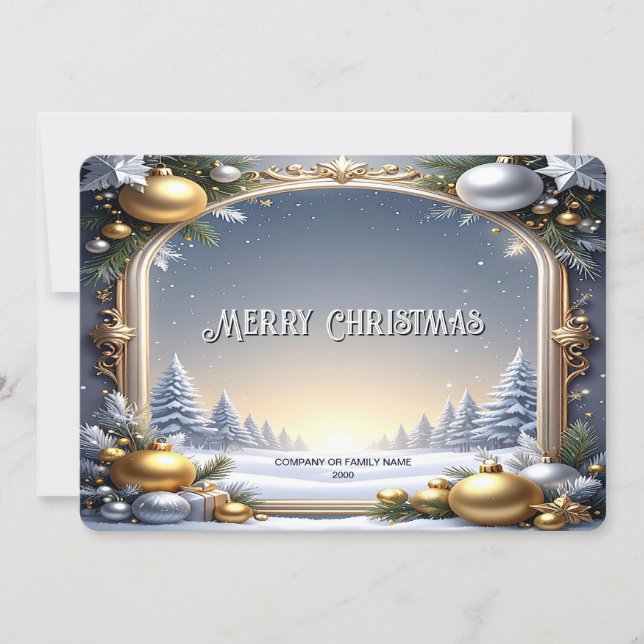 Tarjeta Festiva Christmas Frame Holiday Card (Anverso)