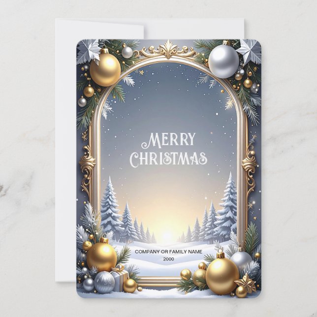 Tarjeta Festiva Christmas Frame Holiday Card (Anverso)