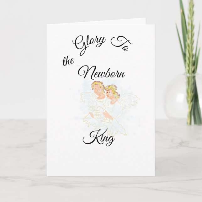 Tarjeta Festiva Christmas G Card : Glory To The Newborn King (Anverso)
