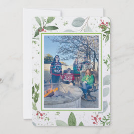 Tarjeta Festiva Christmas Garden Family Photo