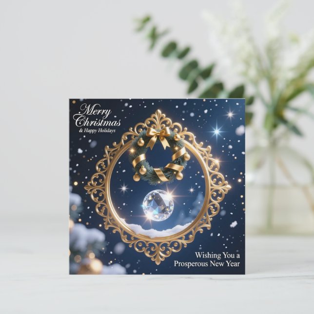 Tarjeta Festiva Christmas Greeting Card (Anverso de pie)