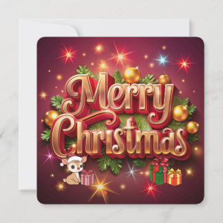 Tarjeta Festiva Christmas Greeting Postcard