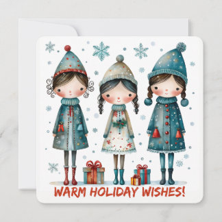 Tarjeta Festiva Christmas Greeting Postcard
