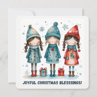 Tarjeta Festiva Christmas Greeting Postcard