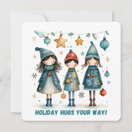 Tarjeta Festiva Christmas Greeting Postcard