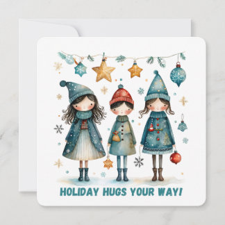 Tarjeta Festiva Christmas Greeting Postcard