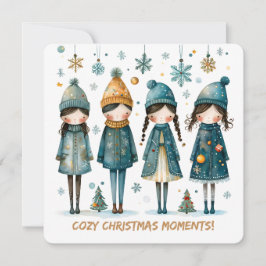 Tarjeta Festiva Christmas Greeting Postcard
