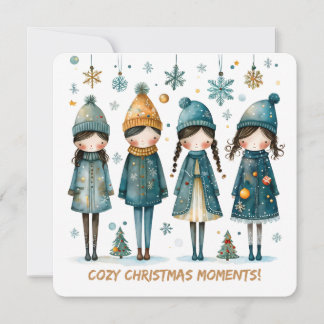 Tarjeta Festiva Christmas Greeting Postcard