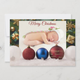 Tarjeta Festiva Christmas Greeting With Beautiful Baby