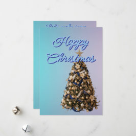 Tarjeta Festiva Christmas greeting with beautiful tree