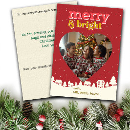 Tarjeta Festiva Christmas Greetings from Kids Custom Photo