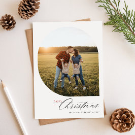 Tarjeta Festiva Christmas Holiday Wish With Photo Holiday Card