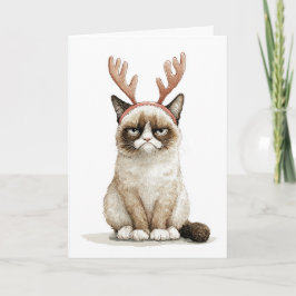 Tarjeta Festiva Christmas Humbug Cat
