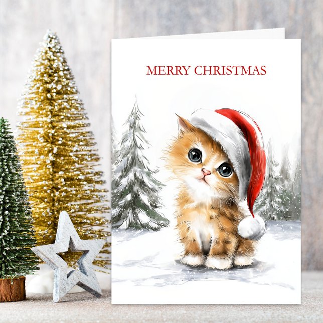 Tarjeta Festiva Christmas Kitten (Subido por el creador)