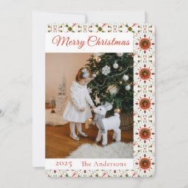 Tarjeta Festiva Christmas Ladybug Photo