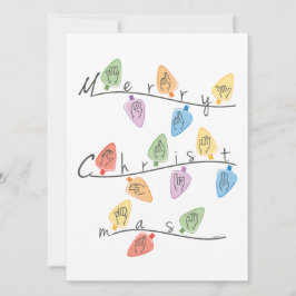 Tarjeta Festiva Christmas Lights in Sign Language