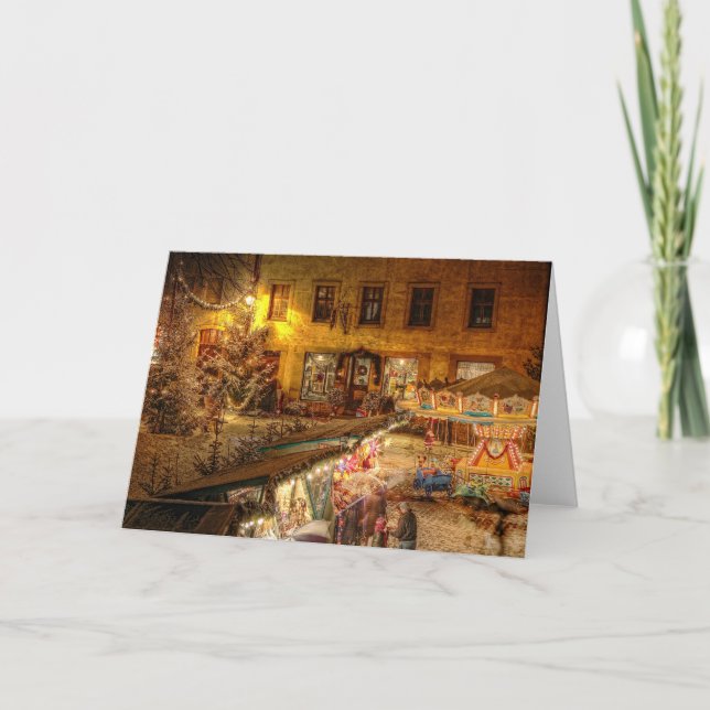 Tarjeta Festiva Christmas market Rothenburg o.d.T (Anverso)