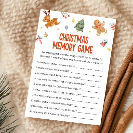 Tarjeta Festiva Christmas Memory Game 