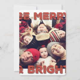 Tarjeta Festiva Christmas Monogram PHOTO GREETING CARD