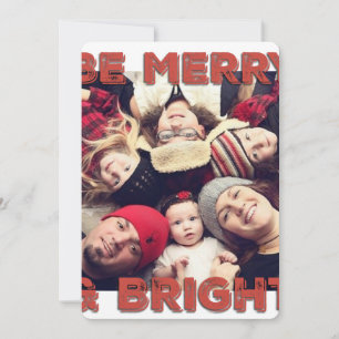 Tarjeta Festiva Christmas Monogram PHOTO GREETING CARD