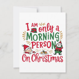 Tarjeta Festiva Christmas Morning Enthusiast 