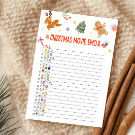 Tarjeta Festiva Christmas Movie Emoji Game